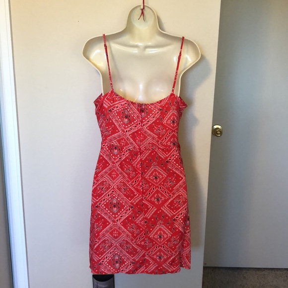 Divided bandana print cutout dress, size 12 - Picture 2 of 4